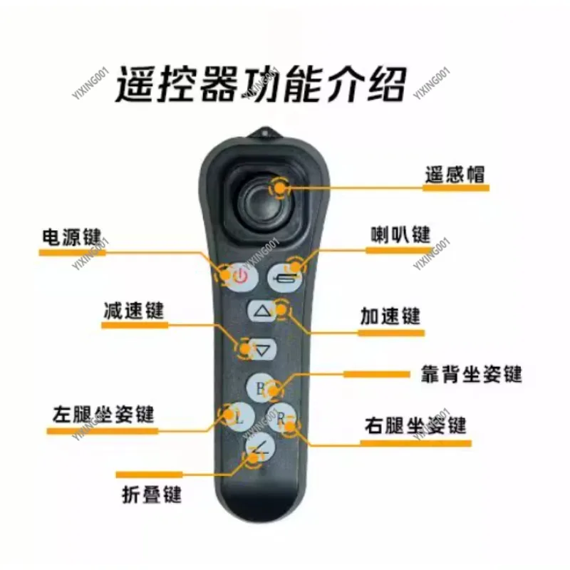 Electric Wheelchair Accessories Controller - Wireless Remote Control, Ergonomic Operation for Wheelchair Users