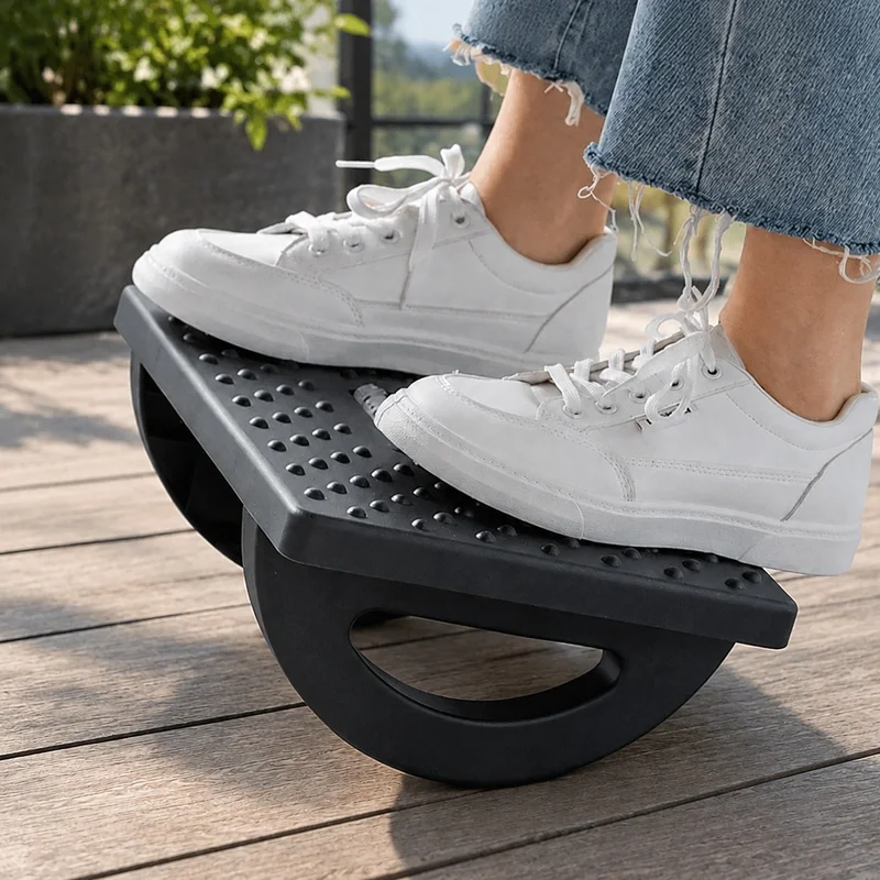 Portable Massage Foot Stool with Ergonomic Design for Home and Office Under-Desk Comfort