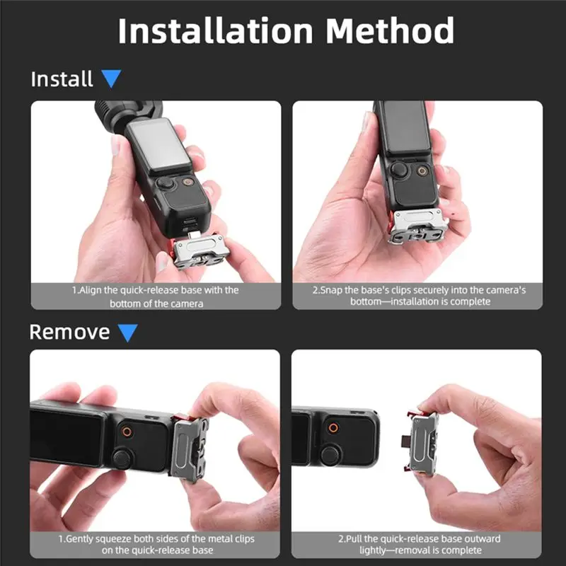 T36C Quick Release Dual Interface Magnetische Ladestation Für DJI OSMO POCKET3 - 1/4 Gewinde Adapter