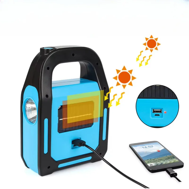 

Outdoor Solar USB Charging Camp Light Work Light Tent Solar Cage with Power Bank
