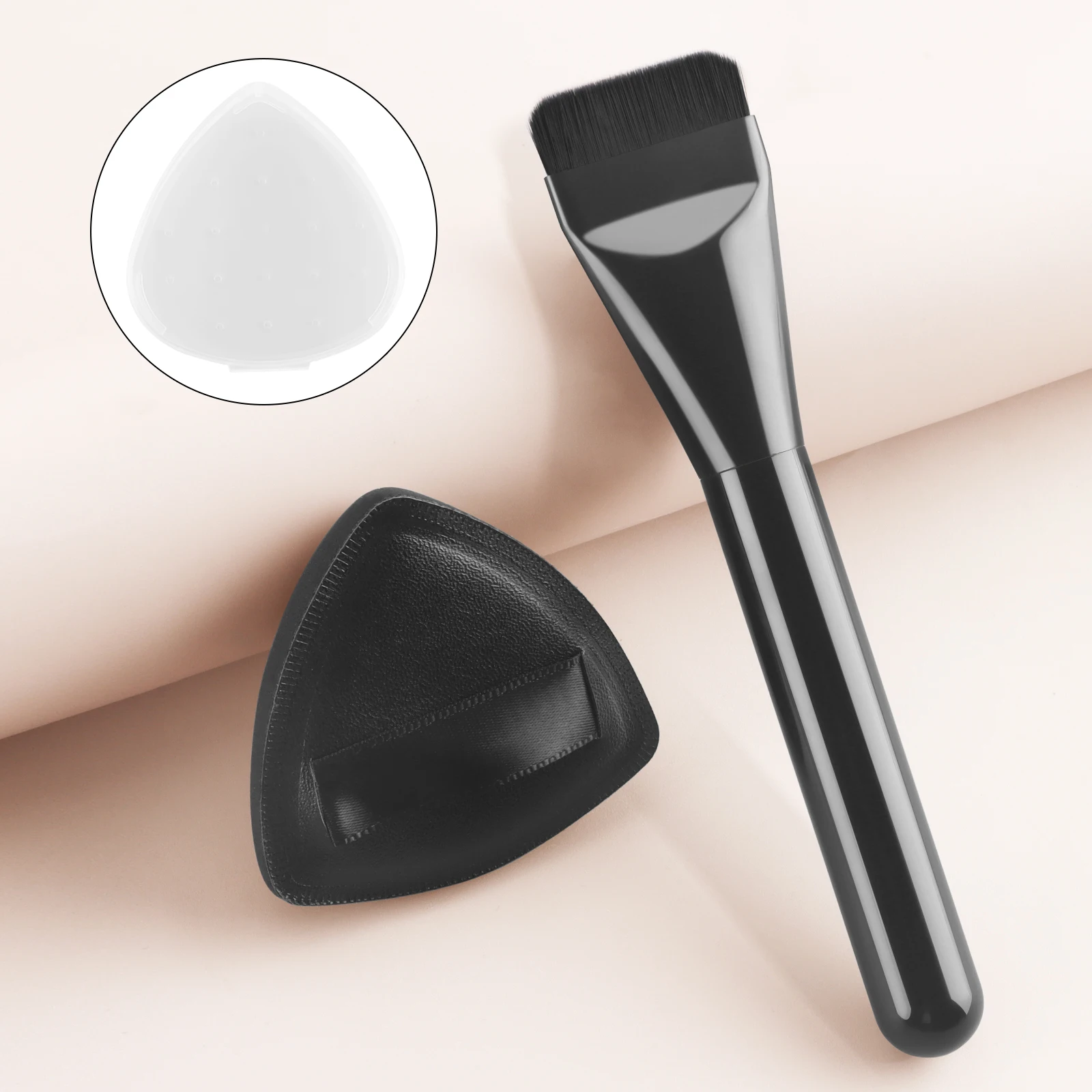 Brocha de maquillaje para base de línea recta, brocha de maquillaje de hoja plana, base líquida, máscara facial especial, brocha de belleza también