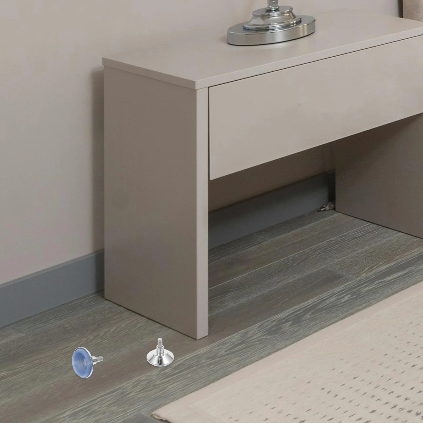 

4Pcs Adjustable Chrome Plated Furniture Feet Cabinet Leg Levelers Screw-on Metal Table Chair Foot Pads Anti-Slip Furniture