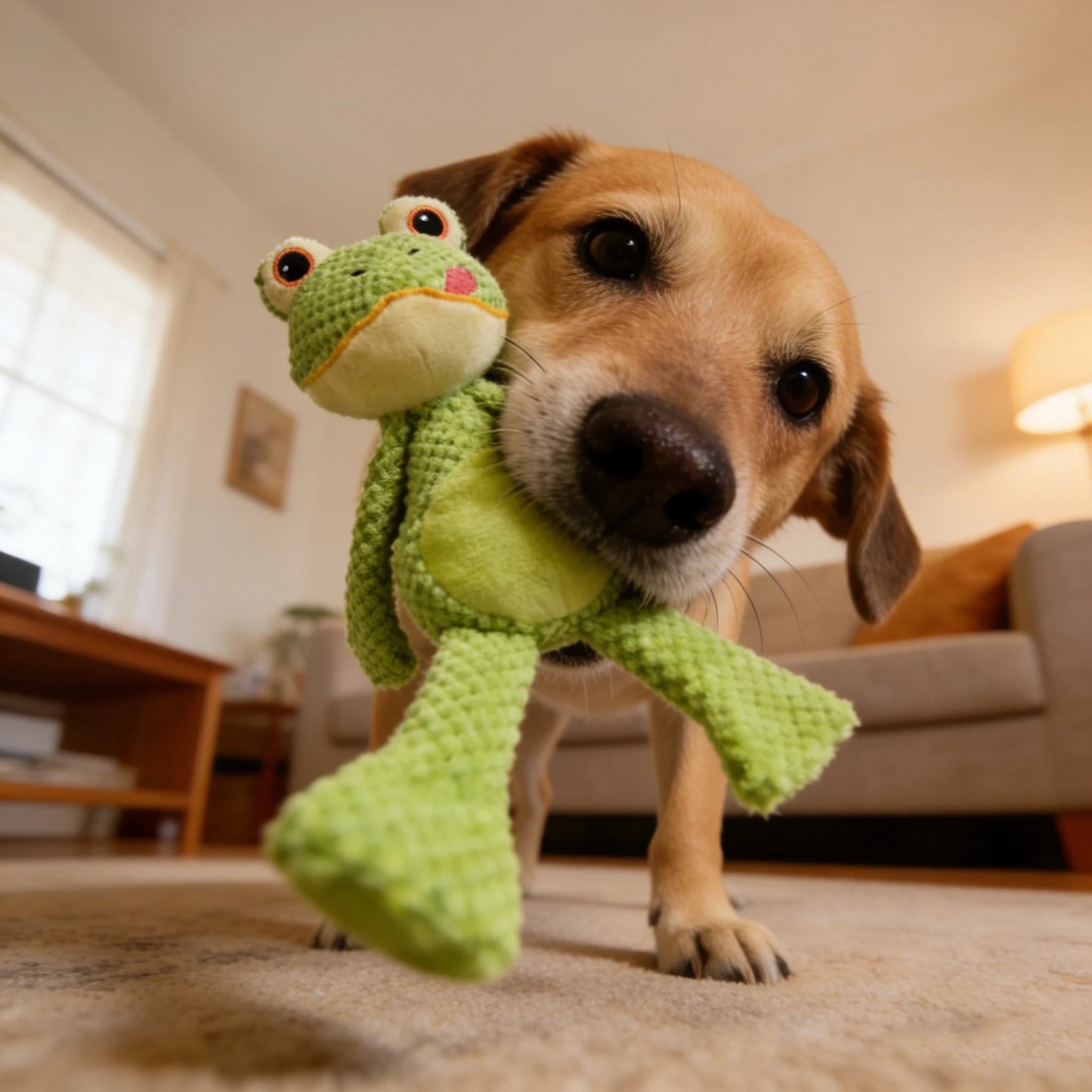 Jouet interactif pour chien en - Interactive Squeaky Plush Dog Toy avis et prix