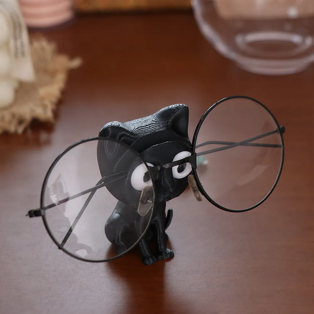 Creative 3D Print Eyeglass Show Holder Non-slip Animal Cat Glasses Display Stand Cute Decorations Cat Ornaments Home Decorations