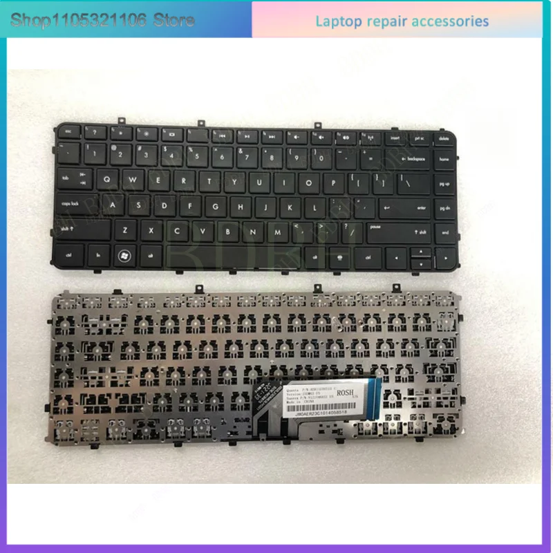 Teclado para HP Envy Sleekbook Ultrabook 4-1000 6-1000, Marco Negro, Distribución de Teclado Estadounidense