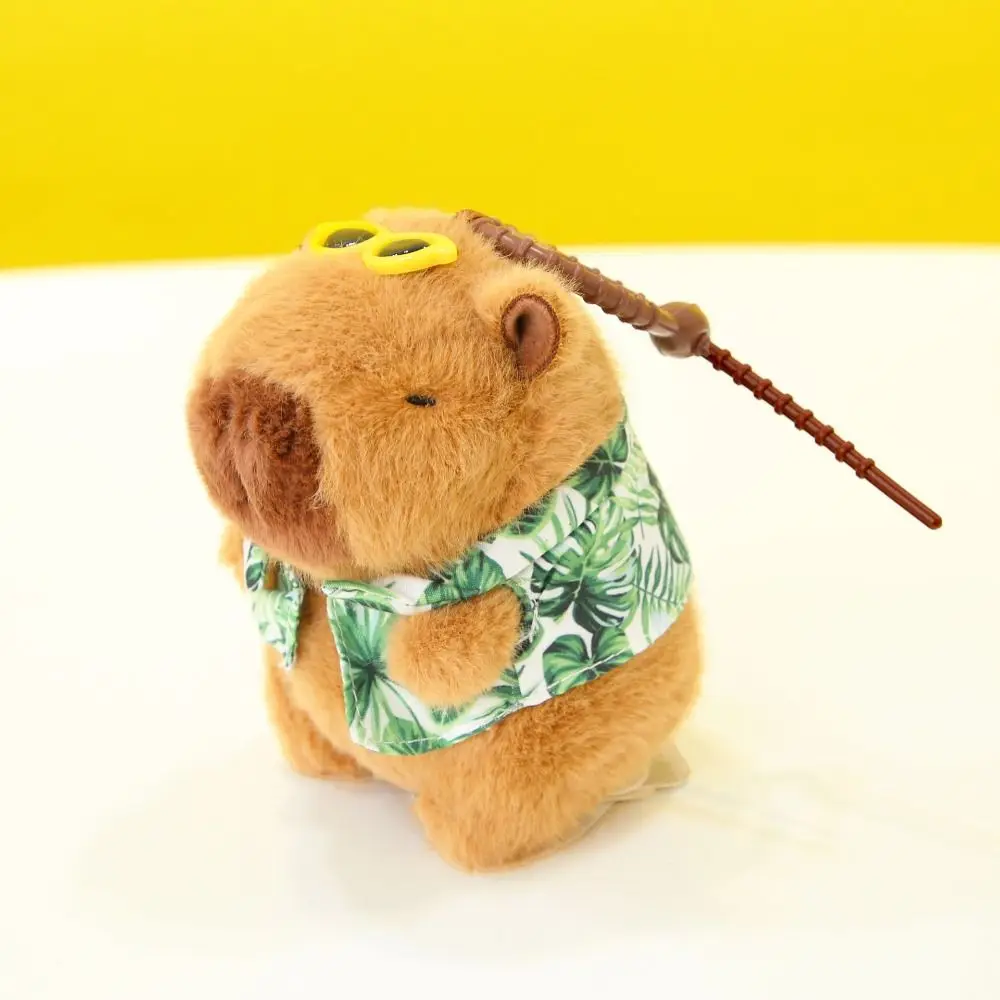 

Water Guinea Pig Summer Capybara Plush Pendant Summer Style Fluffty Capybara Plush Keyring Brown 11cm Capybara Plushie Doll Kids