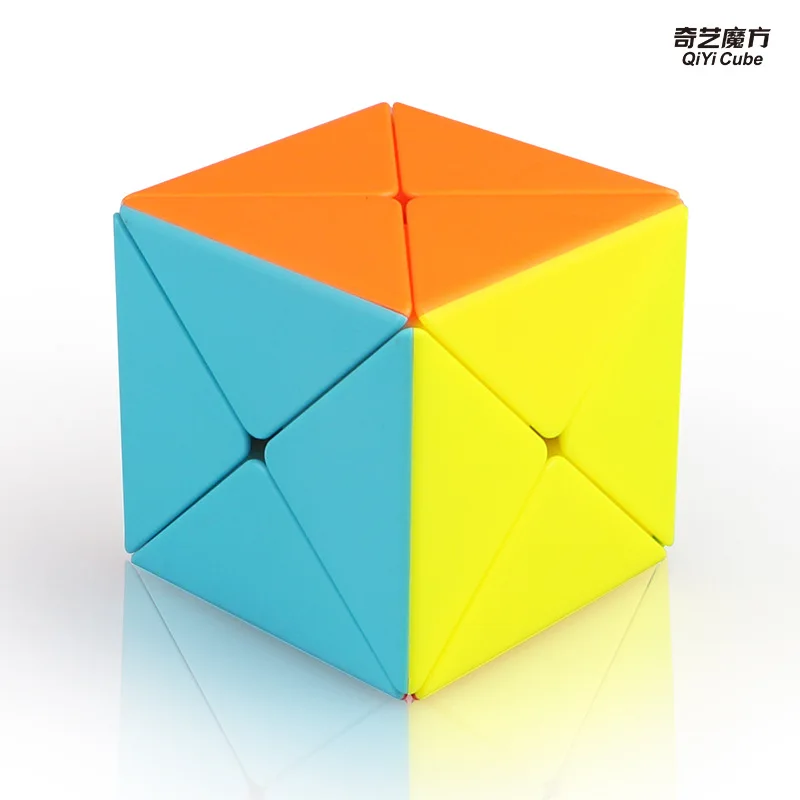 QiYi Dino Cube 3X3 Magic Speed Cubo Qiyi X Cube sin pegatinas, rompecabezas profesional, juguetes Fidget, regalos para niños