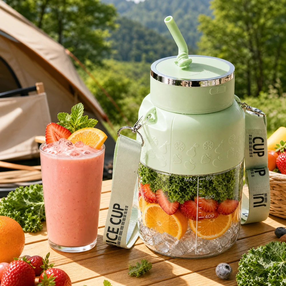 Portable Blender Usb Rechargeable - Портативный блендер с соломинкой и плечевым