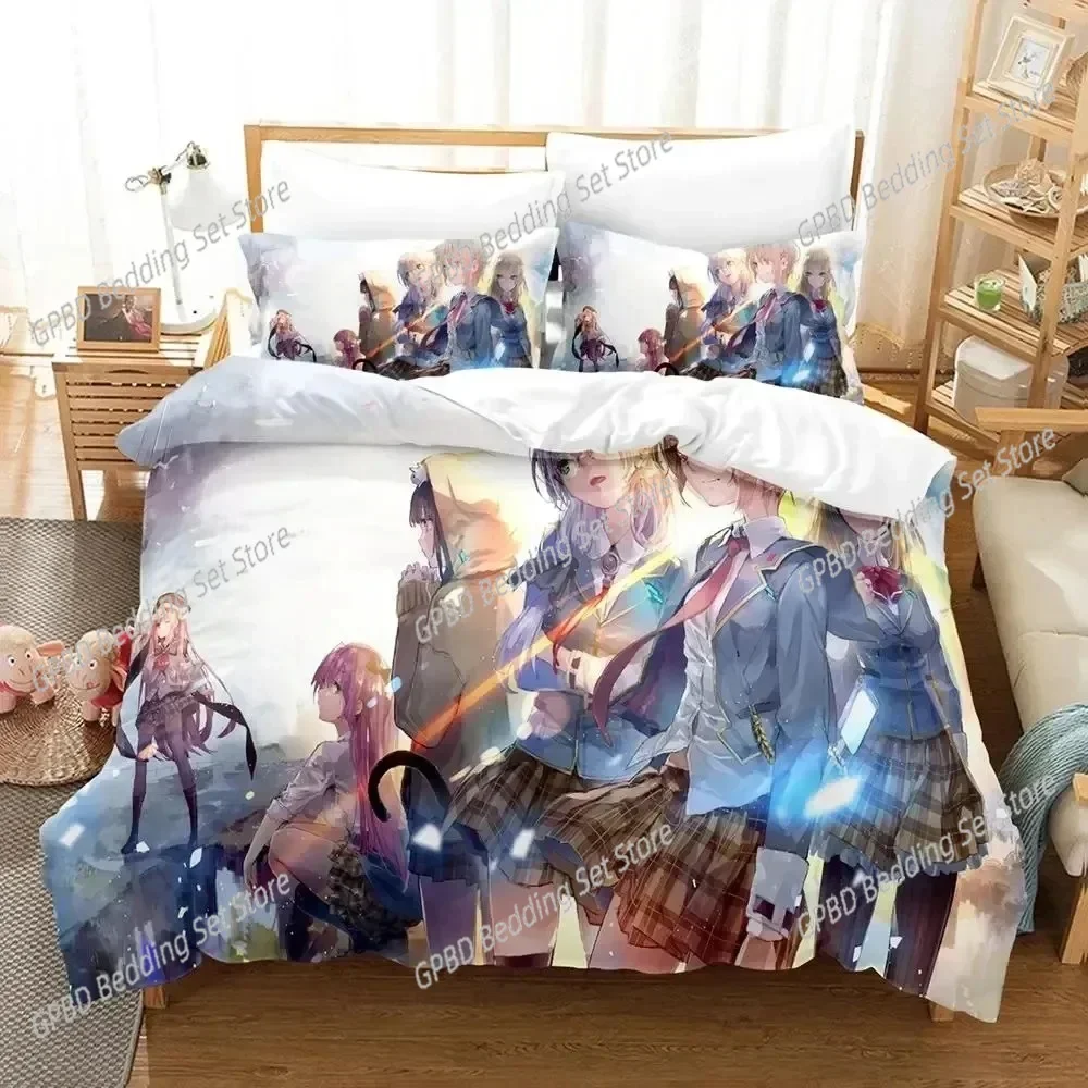 Anime Game Heaven Burns Red Bedding Set Duvet Cover Bed Set Quilt Cover Pillowcase Comforter king Queen Size Boys Adult Bedding