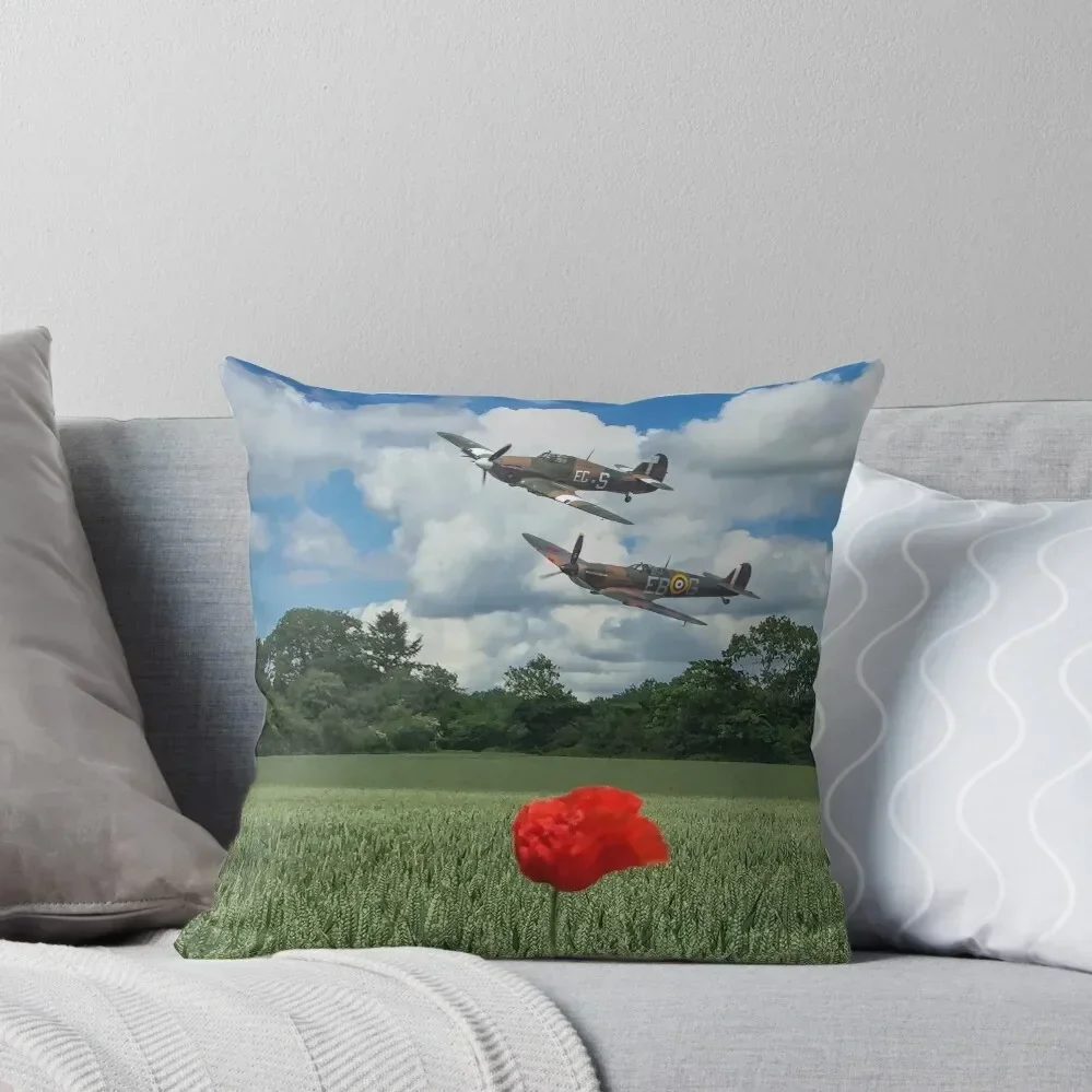 Spitfire and Hurricane Low Pass Throw Pillow Christmas Pillows Pillow Covers Decorative Covers For Sofas pillow