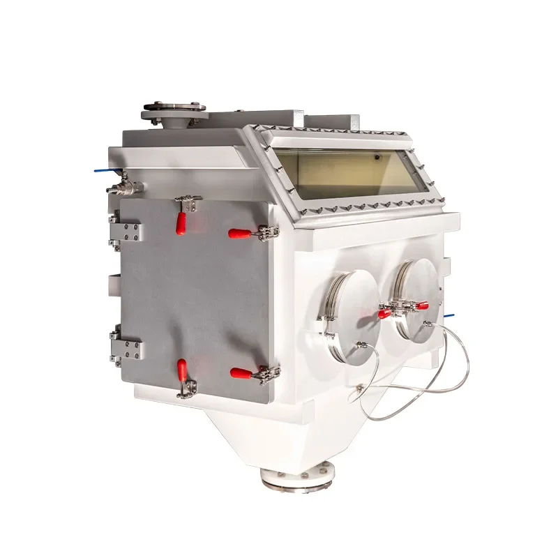 Laboratory vacuum glove box, split feeding dust-free operation box