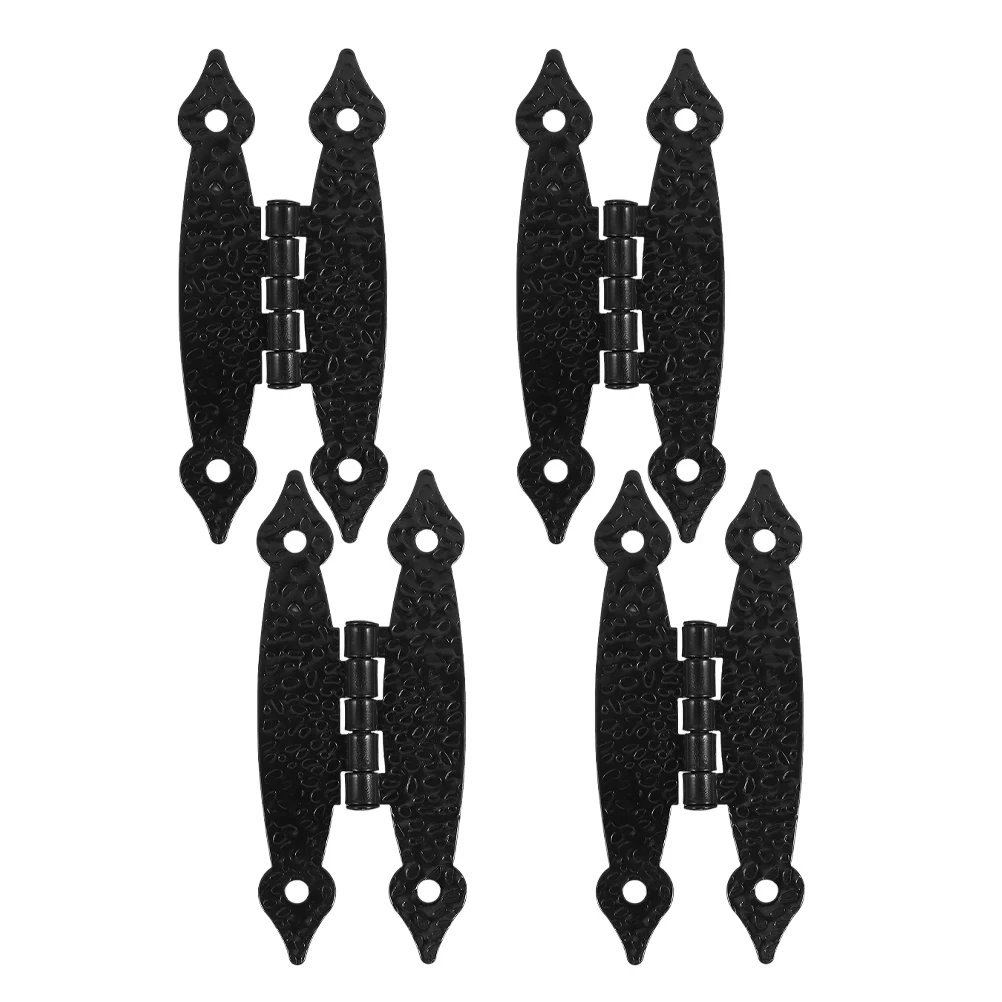 

4pcs 3 5 Inch Black Hinges Decorative Cabinet Hinges for Doors Kitchen Hidden Foldable Shelf Brackets Heavy Duty