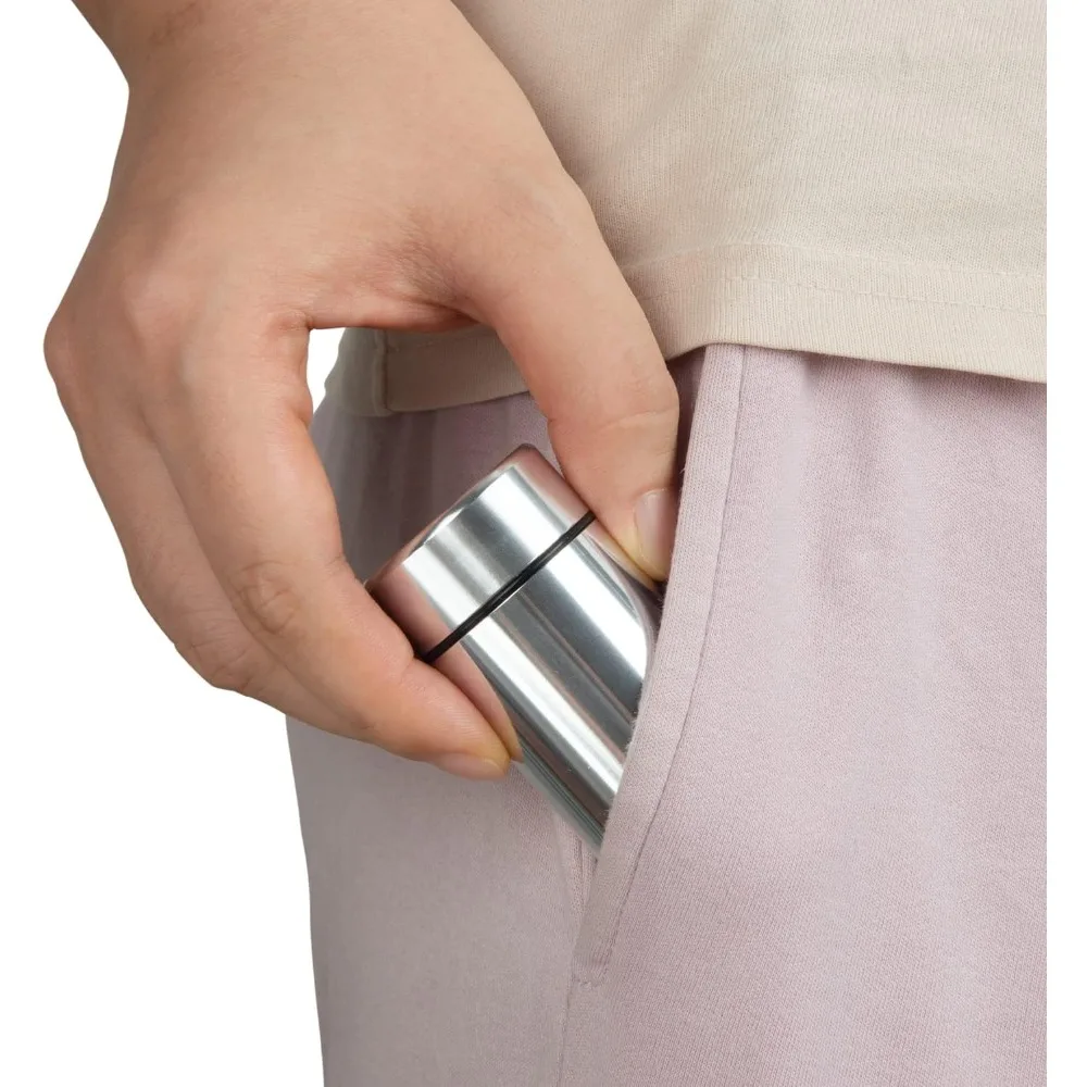 حاويات تخزين ألومنيوم محمولة، 3 عبوات، زجاجات معدنية محكمة الغلق ومقاومة للرائحة، حاويات متعددة الأغراض