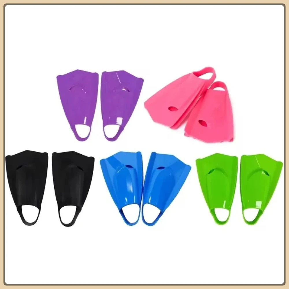 

New Silicone Swimming Fins Travel Size Flippers Short Snorkeling Fins Comfortable Swim Training Fins for Lap Swimming Pool