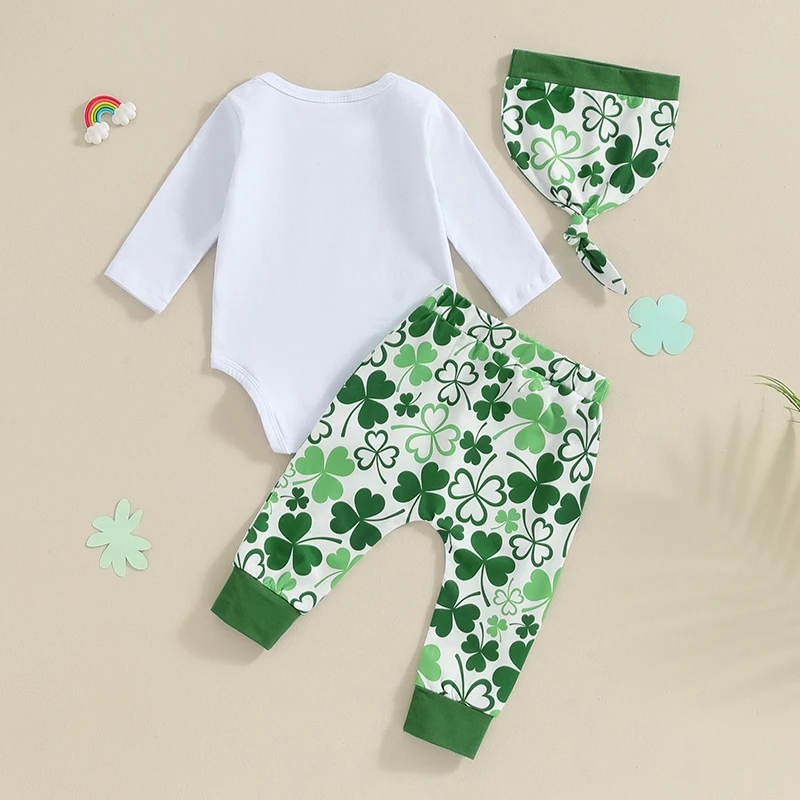 

My First St Patricks Day Baby Boy Outfits Newborn Romper Pants Hat Infant St Patricks Clothes Set