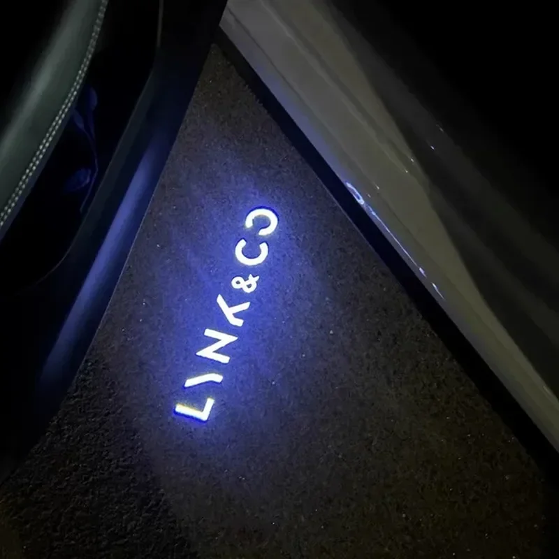 

2PCS Car Door Welcome Lights Logo LED Laser Projector Decorative Lamp for Lynk&Co 01 02 03 05 09 Badge Warning Projector Lamp