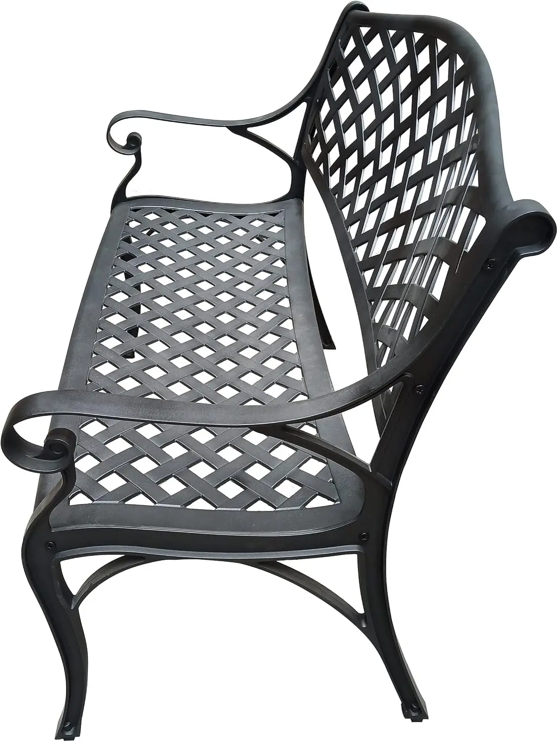 Cast Aluminum Outdoor Bench for Patio Garden Furniture