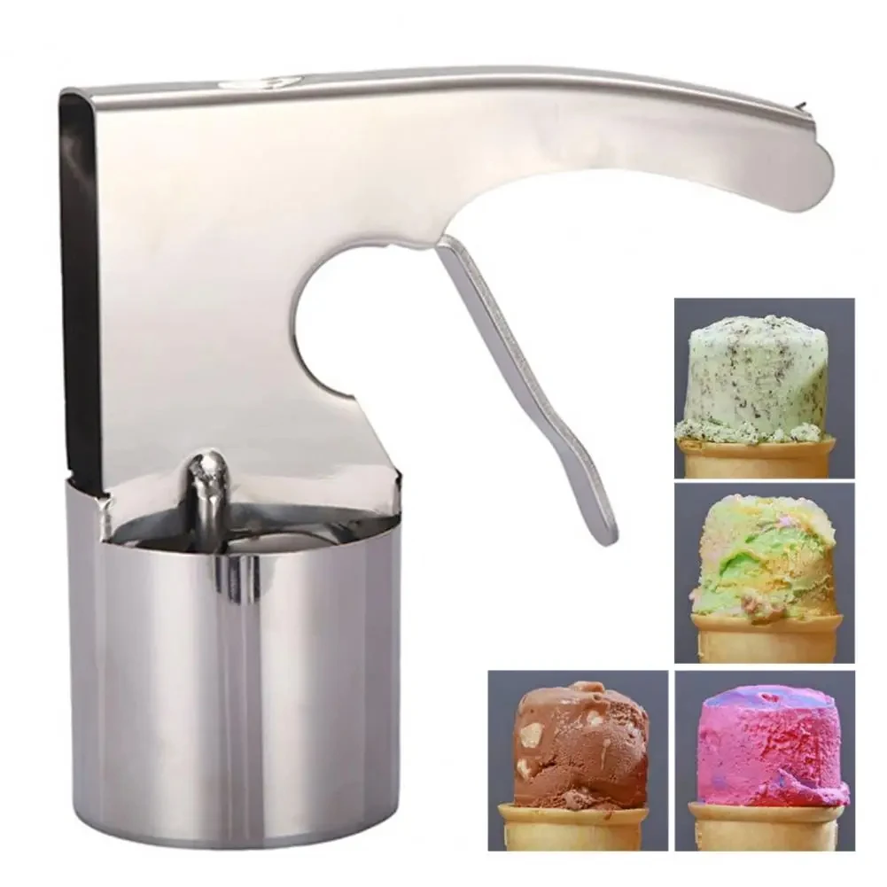 

Stainless Steel Ice Cream Scooper Cylindrical Ice Cream Scoop Old Time Ice Cream Ball Scoop With Trigger Release Kitchen Gadgets