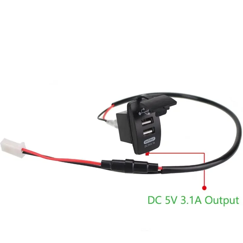 سيارة والدراجات النارية المزدوج USB شاحن سيارة جنرال موتورز شاحن مركبة كهربية دراجة الشاطئ 5 فولت 3.1A 12-24 فولت سهلة التركيب