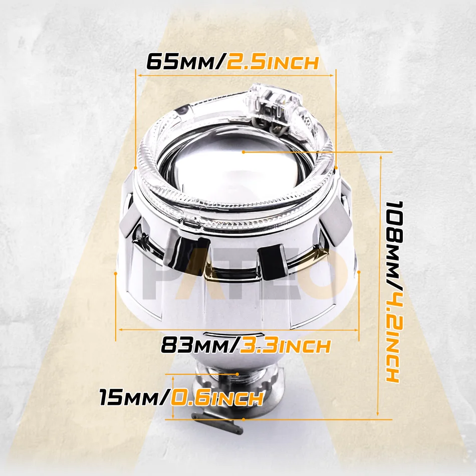 2 inch Micro LED Angel Eyes DRL H1 H4 H7 HID Bi-xenon Headlight Lenses Projector Halo Ring Car Motorcycle Lamps Re-Styling  Kit