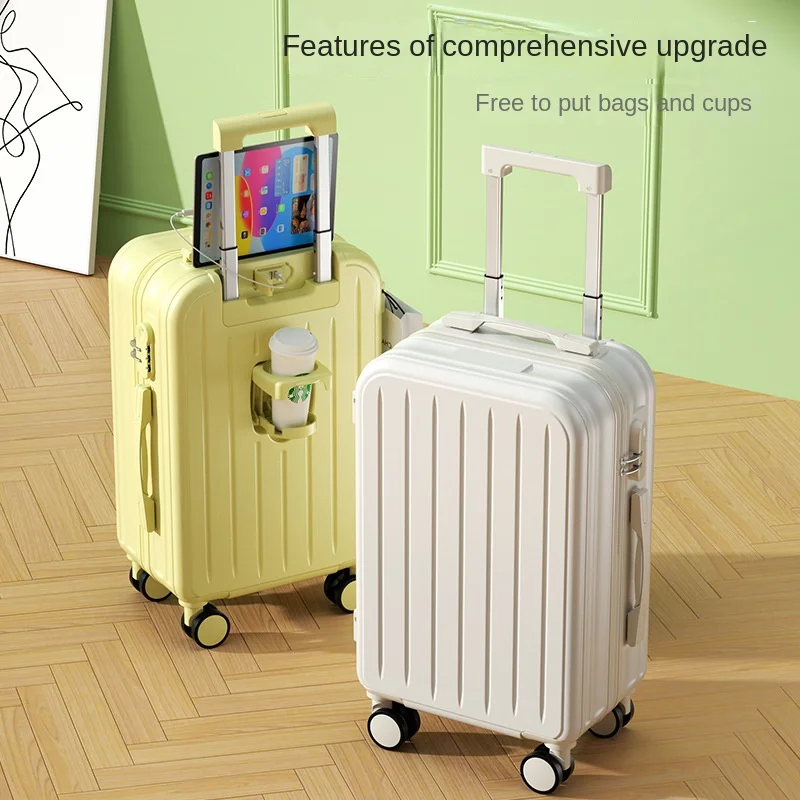 Korean version of simple and fresh luggage case multifunctional suitcase female 20-inch boarding box high quality luggage case