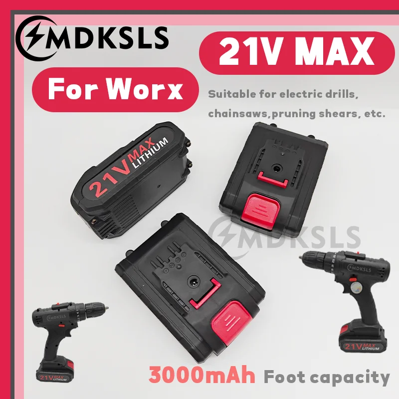 

MDKSLS 2026 New 21V 3000mAh Rechargeable Lithium Battery Suitable for Electric Drills, Chainsaws, Pruning Shears, Etc.
