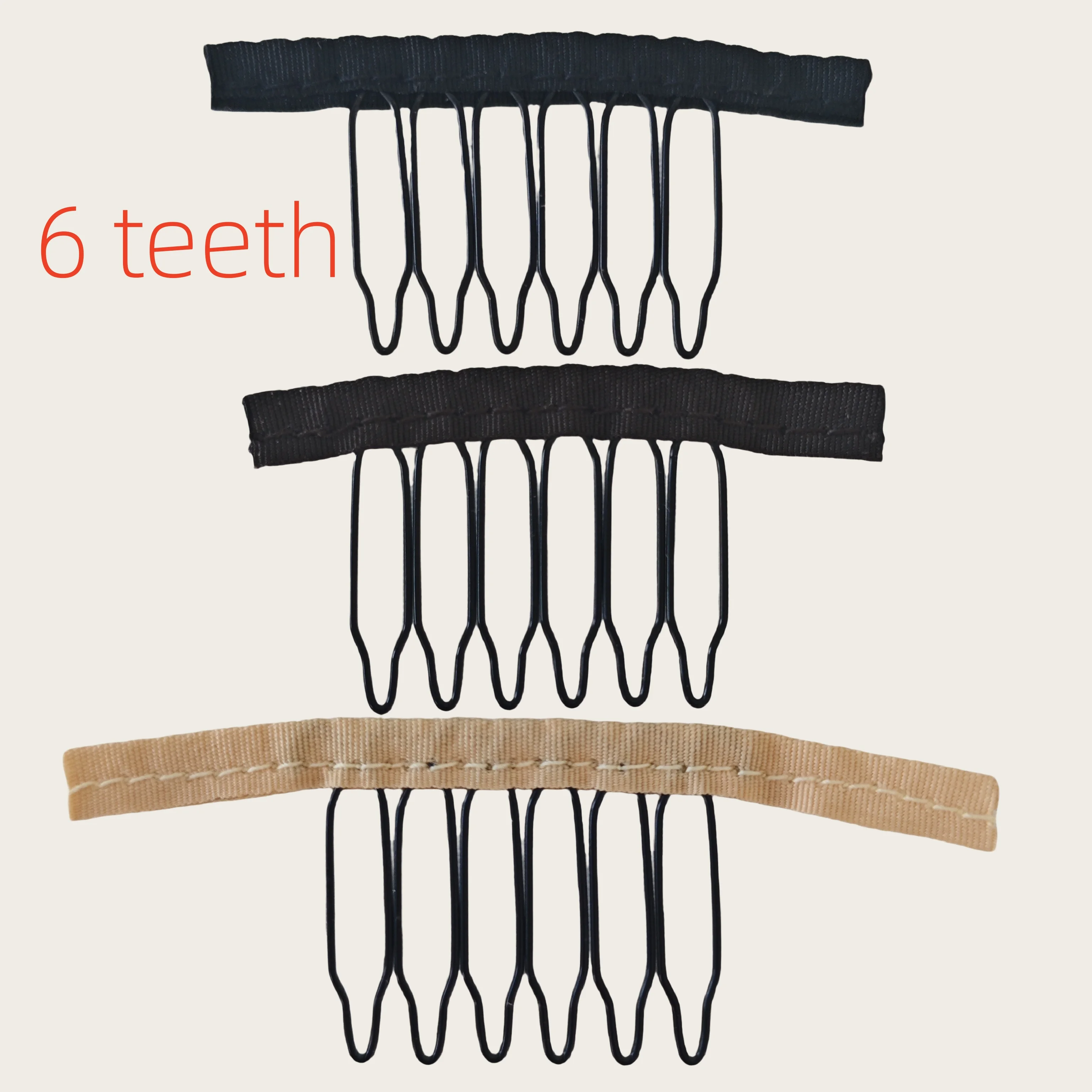 Vesta Hair 100 Stück Perückenkämme zur sicheren Perücke. Perückenkämme mit 4–6 Zähnen zur Herstellung von Perückenkappen-Clips – Detail 6