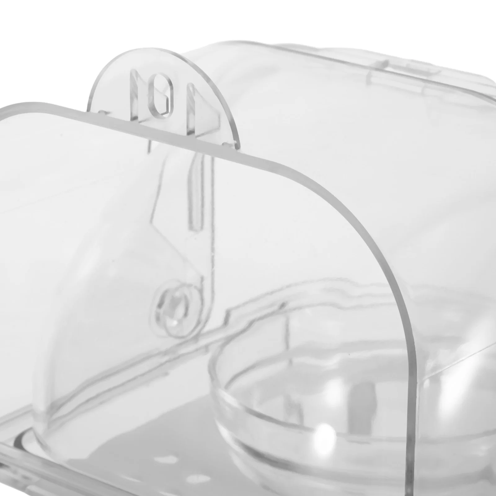 

Parrot Anti-Spill Food Tray Clear Automatic Feeder For Bird Cage Large Capacity Feeding System Replacement Bowl Hanging