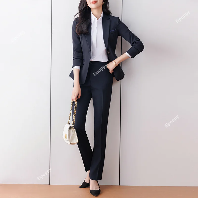 Suit Women's Long Sleeve Female Black Suit Jacket Slim-Fitting Work Clothes