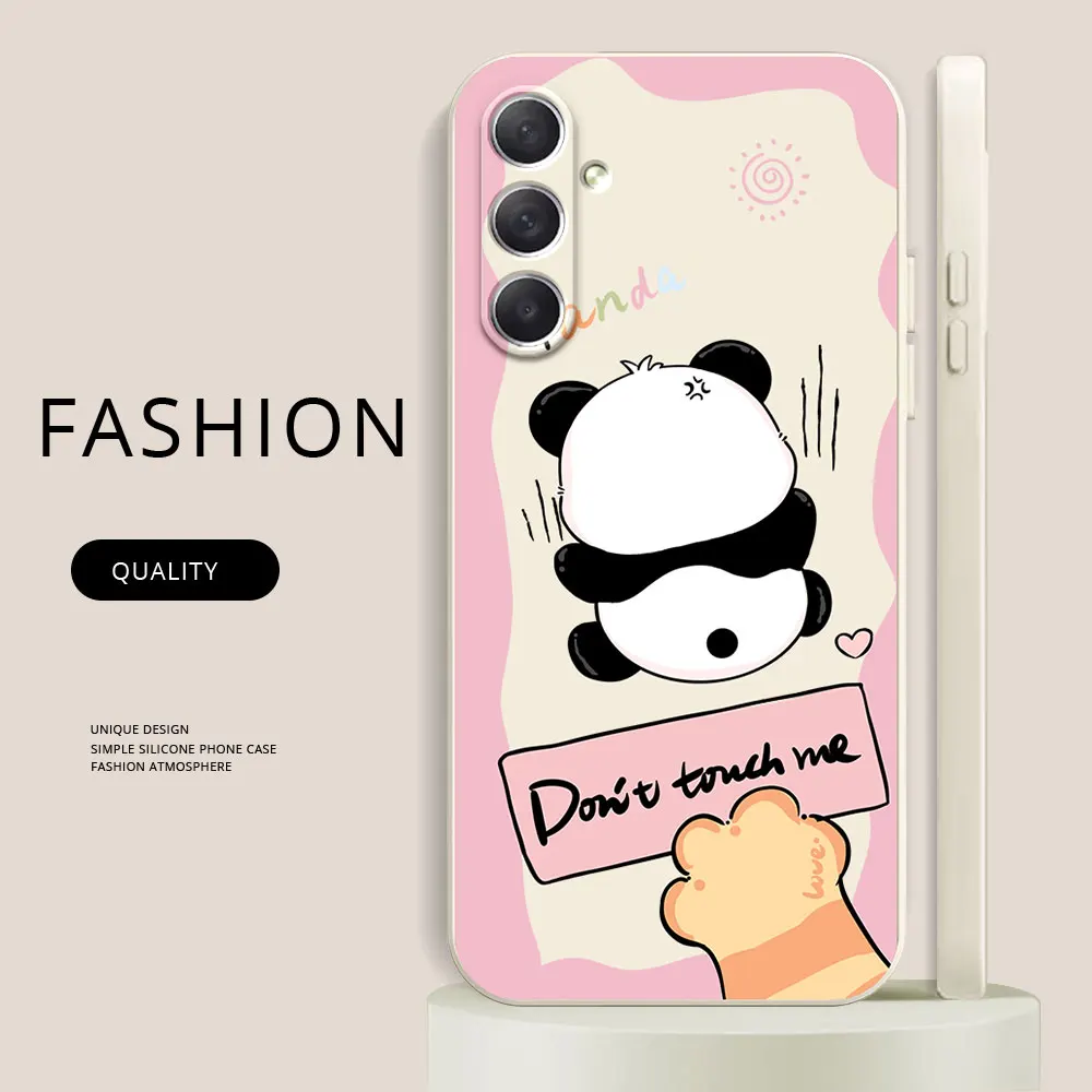 Phone Case For Samsung Galaxy M54 M52 M53 M33 M32 M14 M13 F54 5G M22 M12 F12 Soft Silicone TPU Shockproof Back Cover Cute Panda