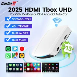 CarlinKit HDMI CarPlay Ai Box Android 13 SDM660 SM6225 Wireless CarPlay Android Auto Video 4 In 1 Smart Car TV Streaming Box