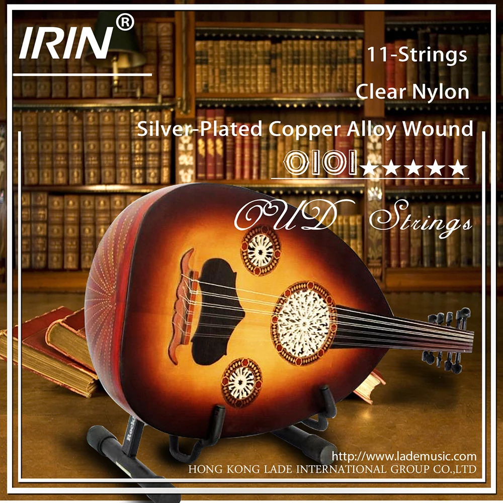 1 Set White Oud Strings High Quality Clear Nylon Smooth Strings Silver Plated Copper Alloy Wound String Parts