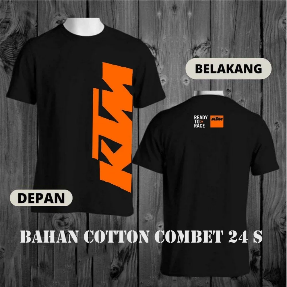 Camiseta masculina KTM Ready To Race, camiseta casual unissex, adequada para uso diário, ciclismo e atividades ao ar livre.