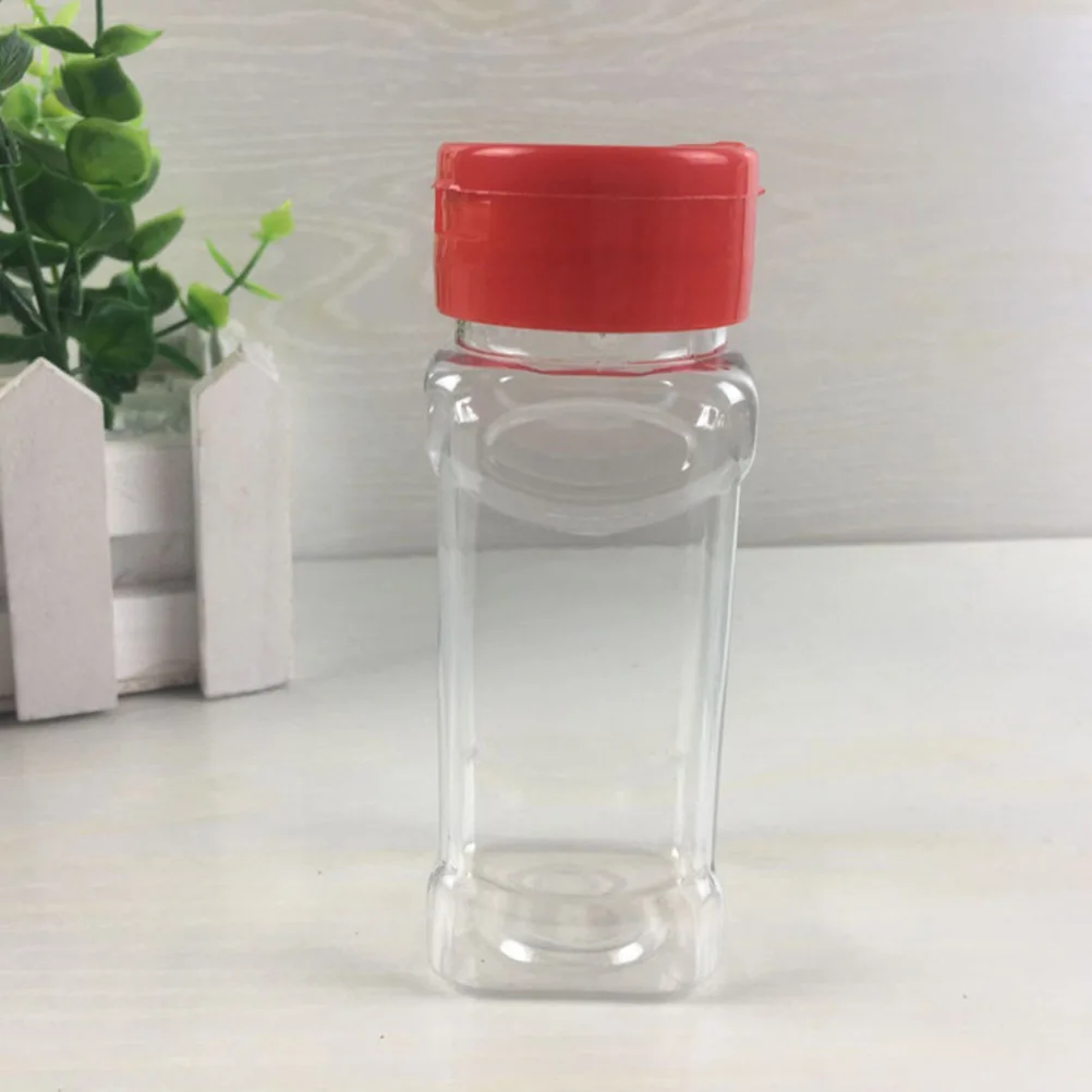 

6Pcs Plastic Seasoning Bottle Set Transparent Spice Jars Salt Pepper Shakers for Kitchen Cooking Barbecue Airtight