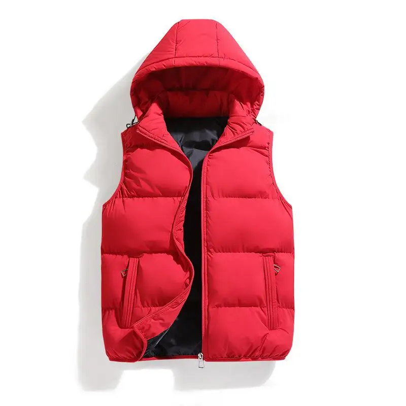 Men's Sleeveless Jacket Hooded Down Vest Printed Logo Customized Personalization Outdoor Sports Skiing Mountaineering Coat
