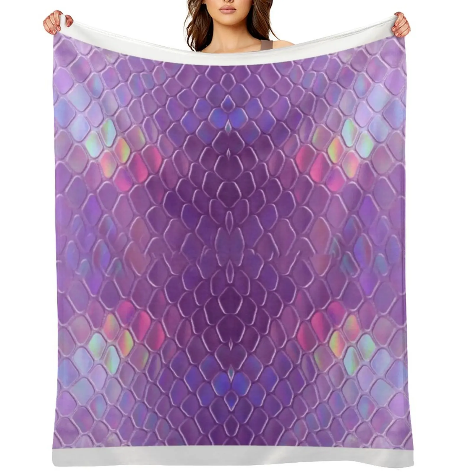 

Holographic snake Throw Blanket Sofa Throw Vintage Single Cute Plaid Blankets