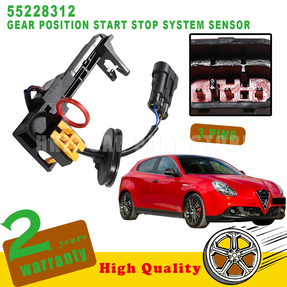 OEM 55228312 1Pc New Gear Position Start Stop System Sensor 3 Pins For Alfa Romeo Giulietta 940 116 Giulia 101 Car Accessories