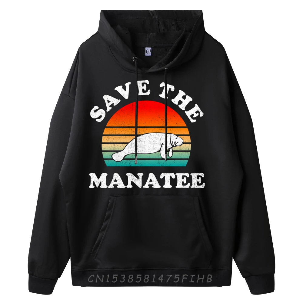 Birthday Save The Manatee Sweatshirt For Women Discount Father Day Crew Neck Long Sleeve Hoodies Funny Hoodies