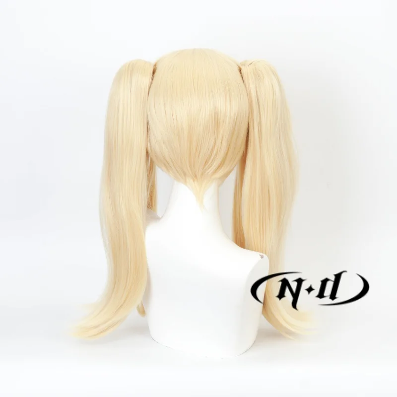 ND Anime Wigs Kakegurui Compulsive Gambler Cosplay Meari Saotome Cute Bangs Yellow Long Hair Heat Resistant Cosplay Anime Wig