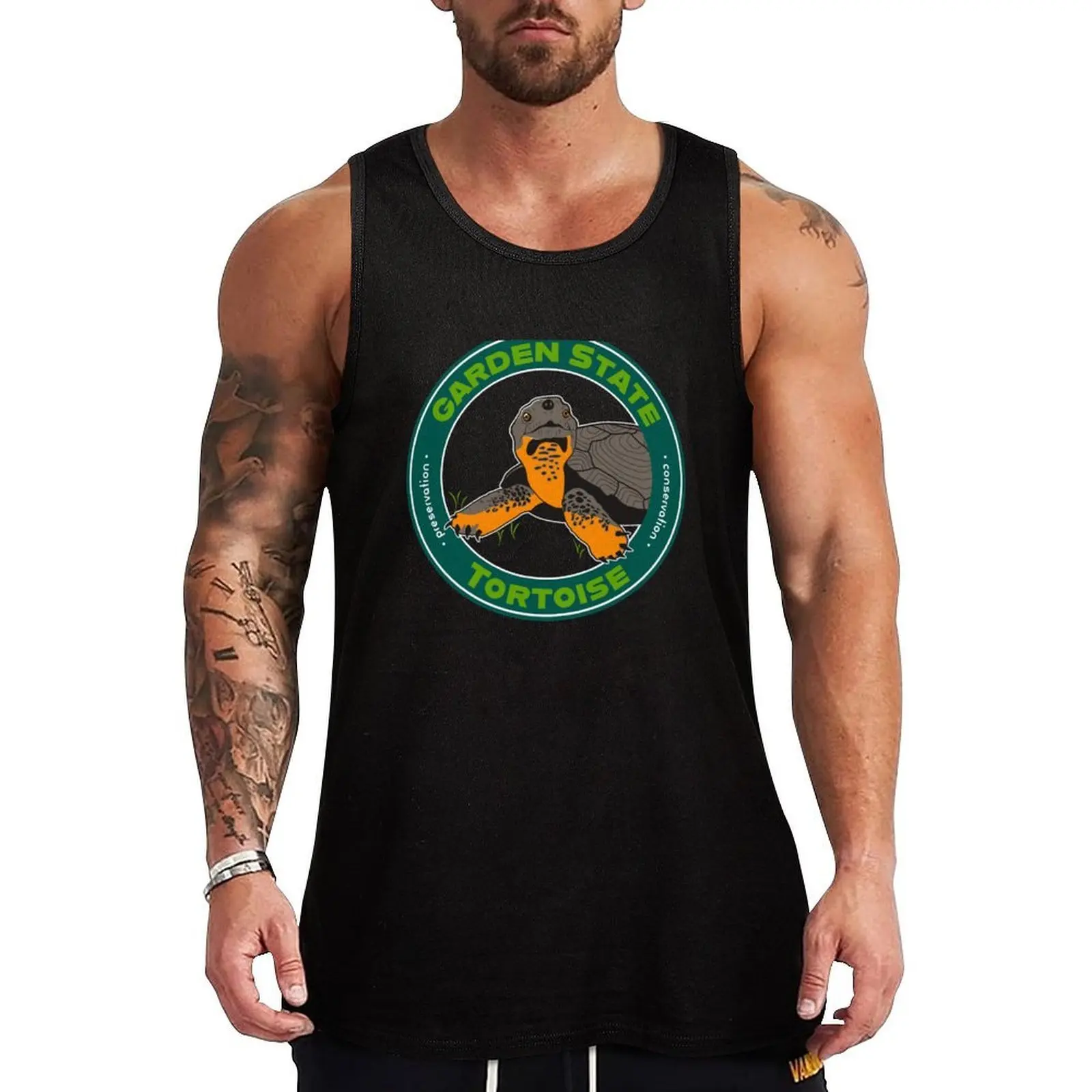 Garden State Tortoise: North American Wood Turtle Tank Top Simple Solid Tank Top Sleeveless Casual Daily Shirt