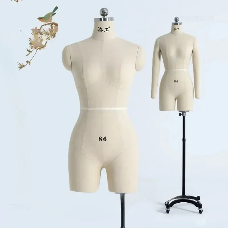 Sewing Linen Cover Body Female Mannequins With Legs Home Clothing Designer Bust Tailor Mannequin Dress Display Stand Can Pin