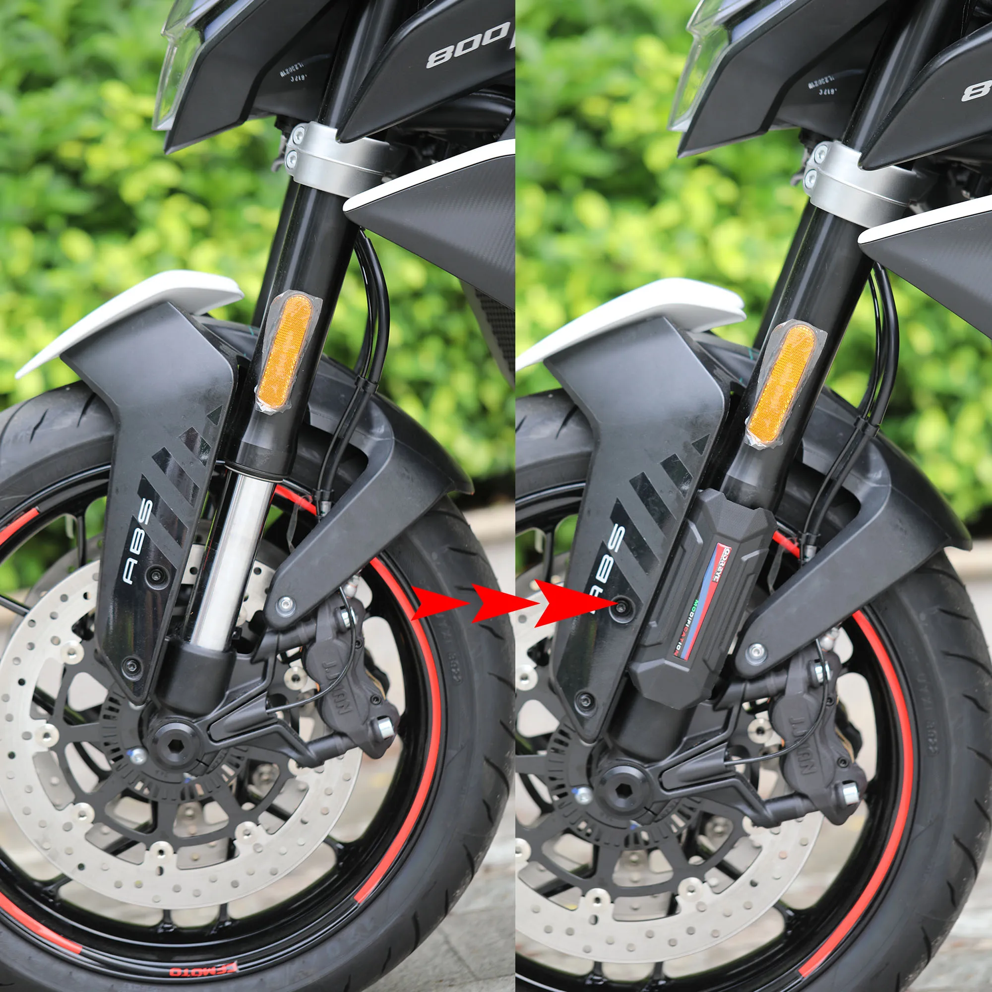 For APRILIA RS660 Tuono660 RSV4 2021-2022-2023 Motorcycle Front Fork Guard Shock Absorbing Protective Shell Cover