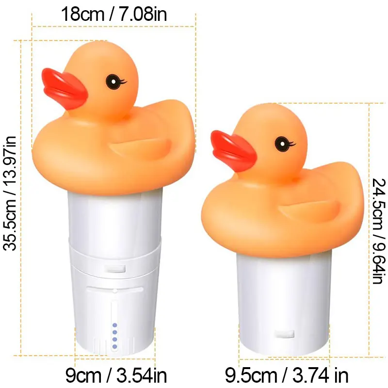 Swimming Pool Duck Floating Chlorine Dispenser Tablet Storage Holder Spa Pool Accessory view 5