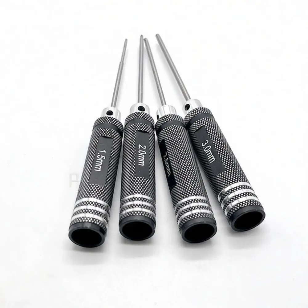 Precision Metric Hexagonal Wrench Set HSS Blade For RC Airplane Drone Maintenance Tool Kit Aluminum Handle
