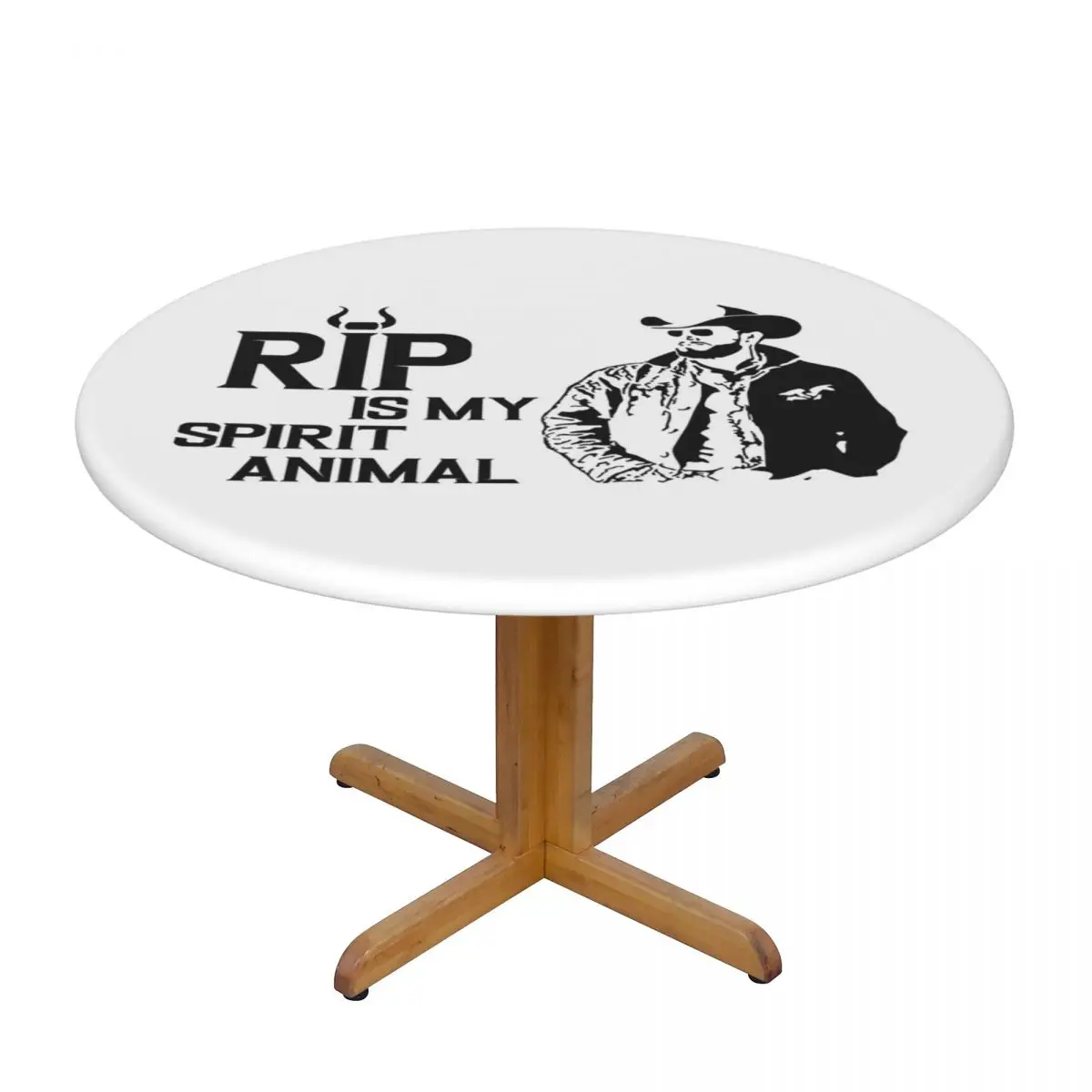Rip Wheeler Rip Is My Spirit Animal Dutton Ranch Yellowstone Round Tablecloth Table Cloth for Kitchen Events Dining Table Cover