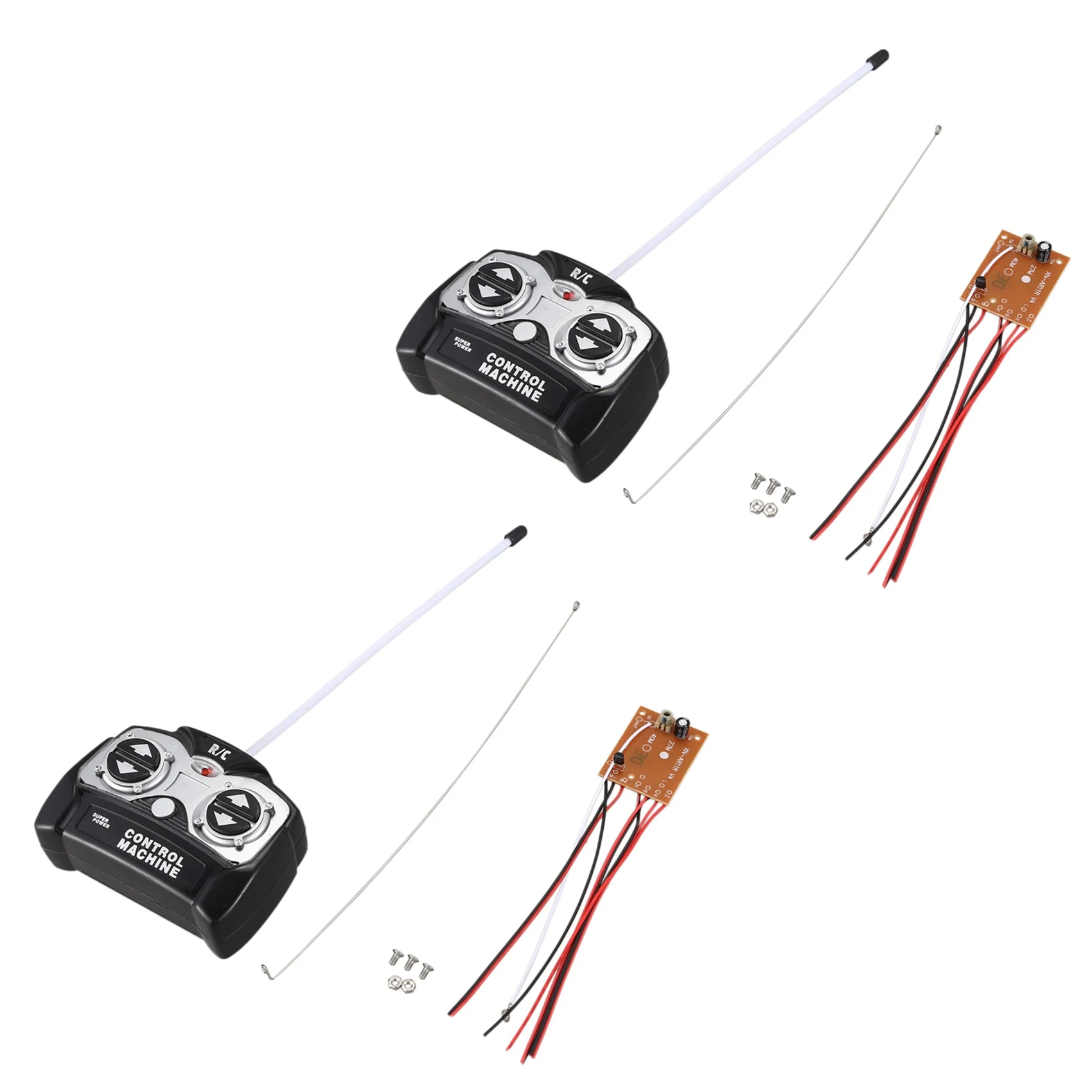 B24C-2X 5CH 27Mhz unidad de control remoto placa de circuito receptor + Control remoto para sistema de Radio de coche tanque RC