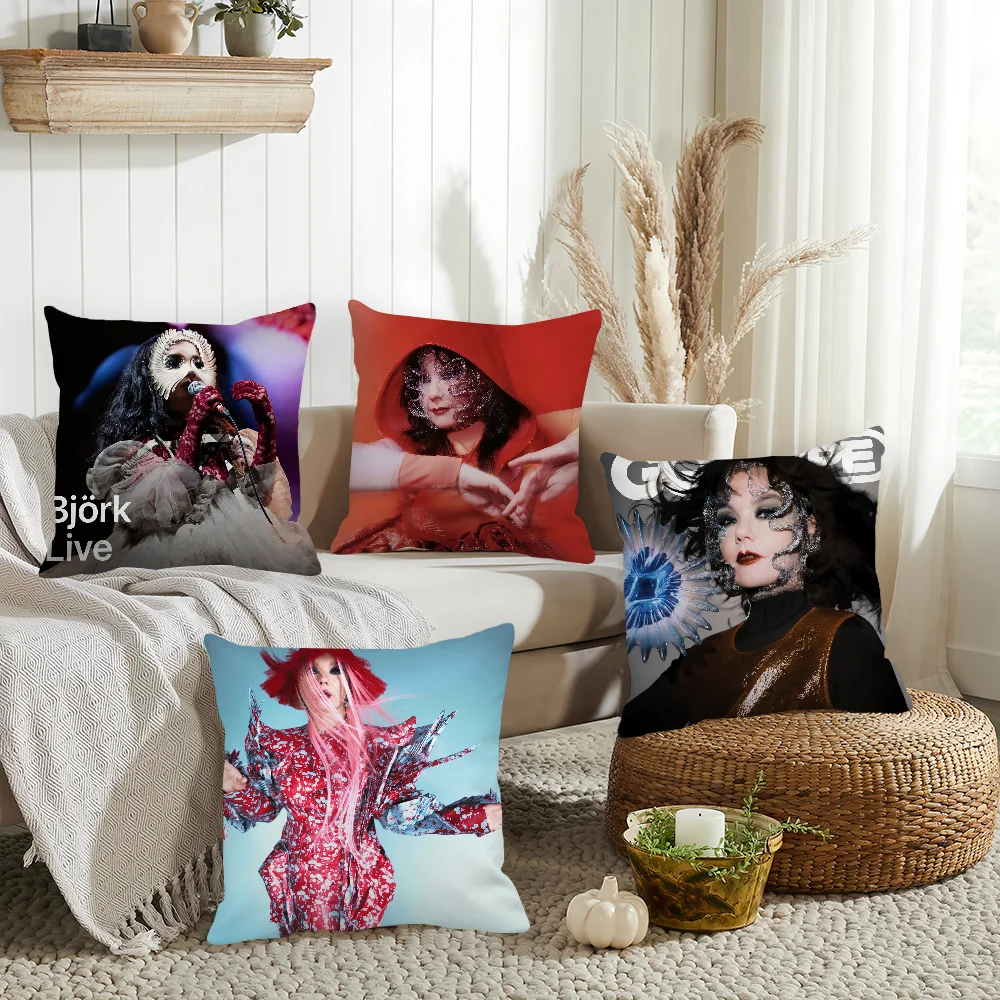 

Singer Bjork Apple music live Bjork (Cornucopia) Pillow Case Home Decoration Cushion Cover Suitable For Office Sofa Bedroom Car