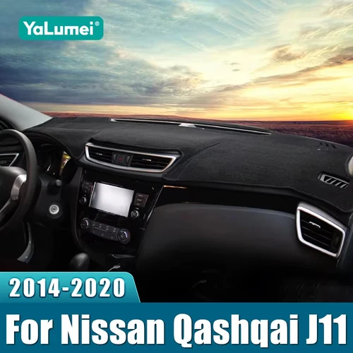 Imagen 1 del producto Para Nissan Qashqai J11 2014-2017 2018 2019 2020 cubierta para salpicadero de coche alfombrilla parasol instrumento escritorio almohadilla antideslizante Accesorios