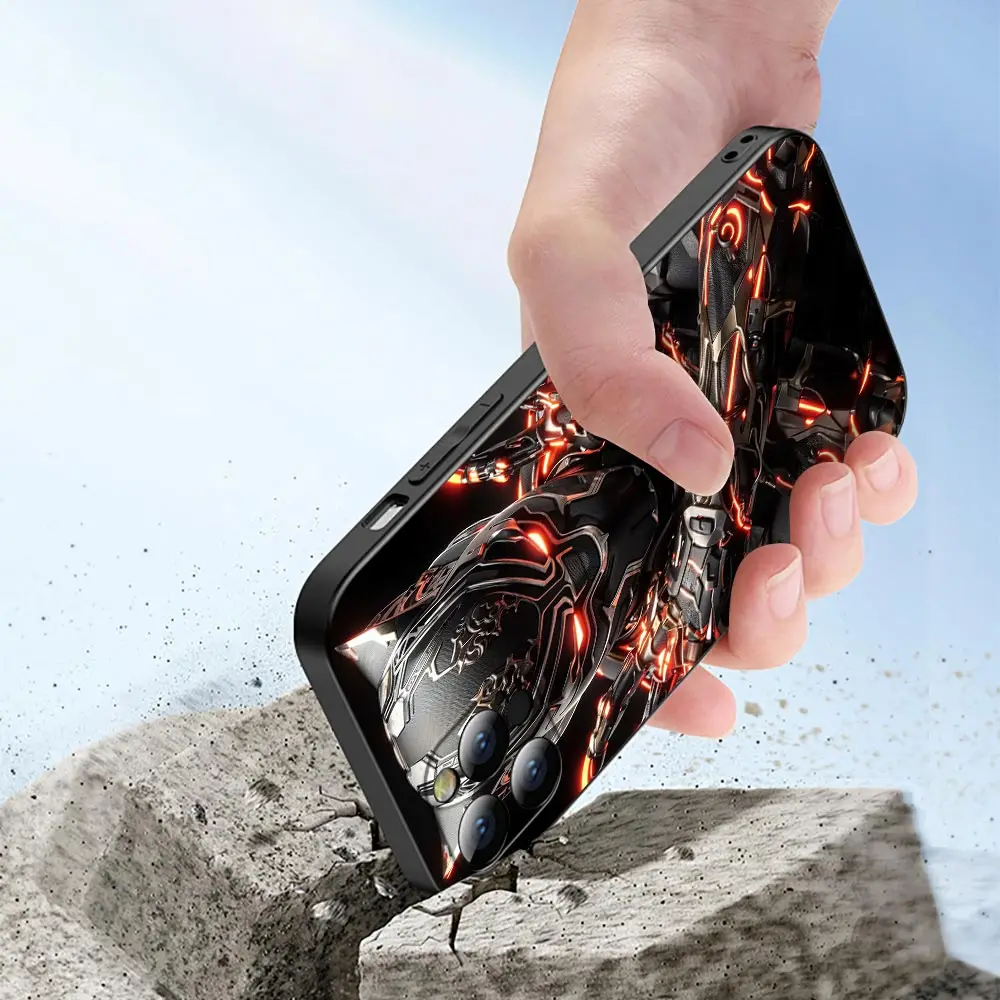 멋진 마블 블랙 팬서 휴대폰 케이스, 아이폰 16, 15, 14, 13, 12, 11 프로 맥스 플러스, 미니 펀다, 아이폰 15, 16 프로 맥스, 5G, 블랙 커버