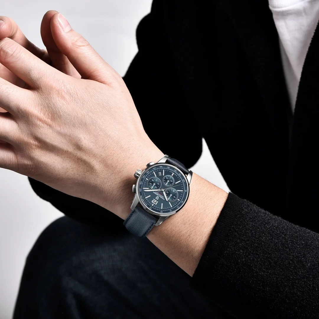 PAGANI DESIGN-reloj analógico de acero inoxidable para hombre, accesorio de pulsera de cuarzo resistente al agua 2024 M con movimiento VK63, complemento masculino de marca de lujo con diseño moderno y estilo informal, 100